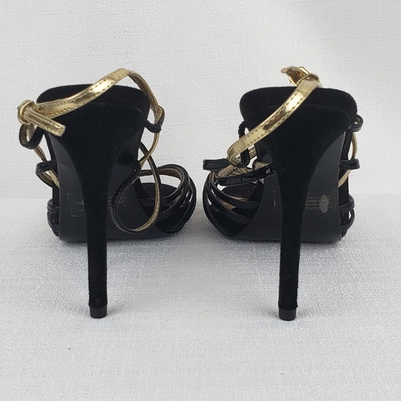 Sam Edelman Harlette Heels Black & Gold size 8 - Picture 3 of 4